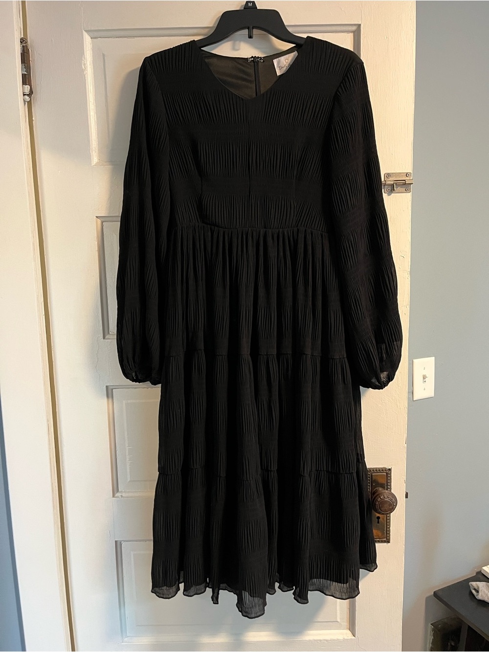 Dainty Jewells Black Textured Midi Dress